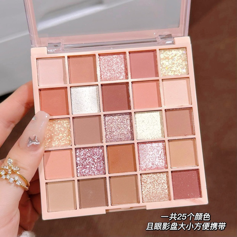Bảng phấn mắt,phấn mắt nội địa trung 25 ô makeup tông cam hồng đào