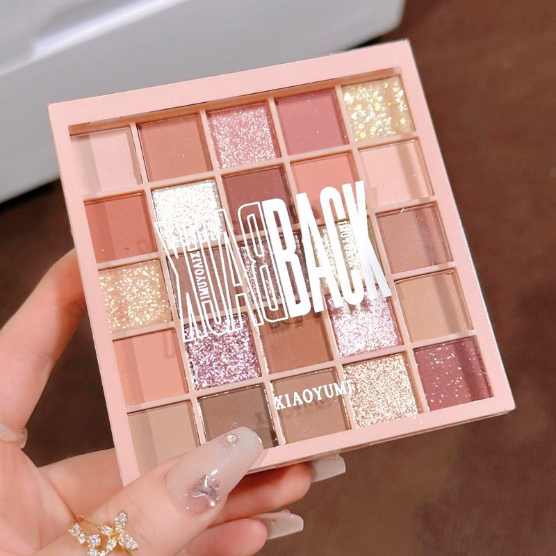 Bảng phấn mắt,phấn mắt nội địa trung 25 ô makeup tông cam hồng đào