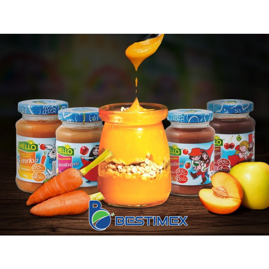 Combo mua 7 tuýp trái cây nghiền nguyên chất 100g & 7 hũ thủy tinh 190g cho các bé, tặng 4 gói Granola 50g cho các mẹ