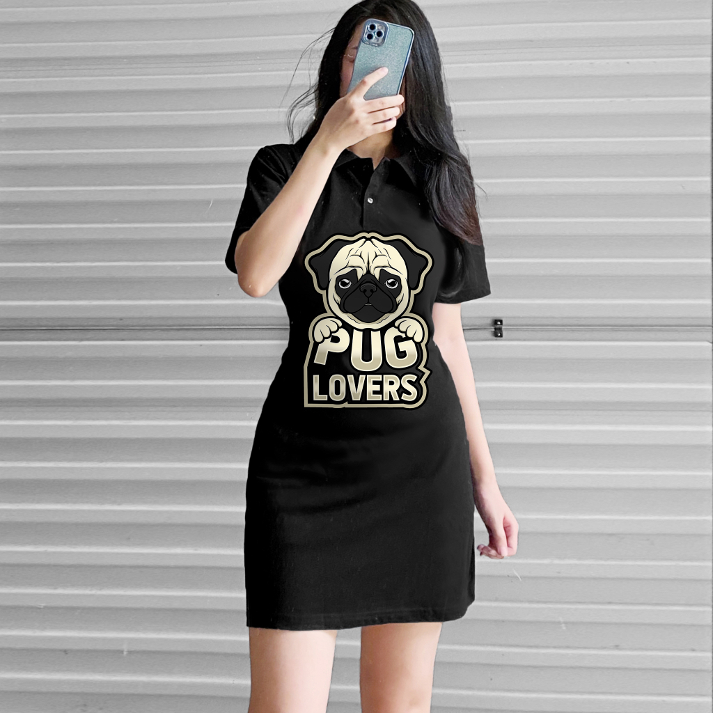 Váy Polo hoạ tiết Lovers có big size