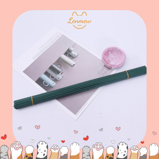 Que kẽm làm cành hoa len handmade (40cm) (Set 10 cành)