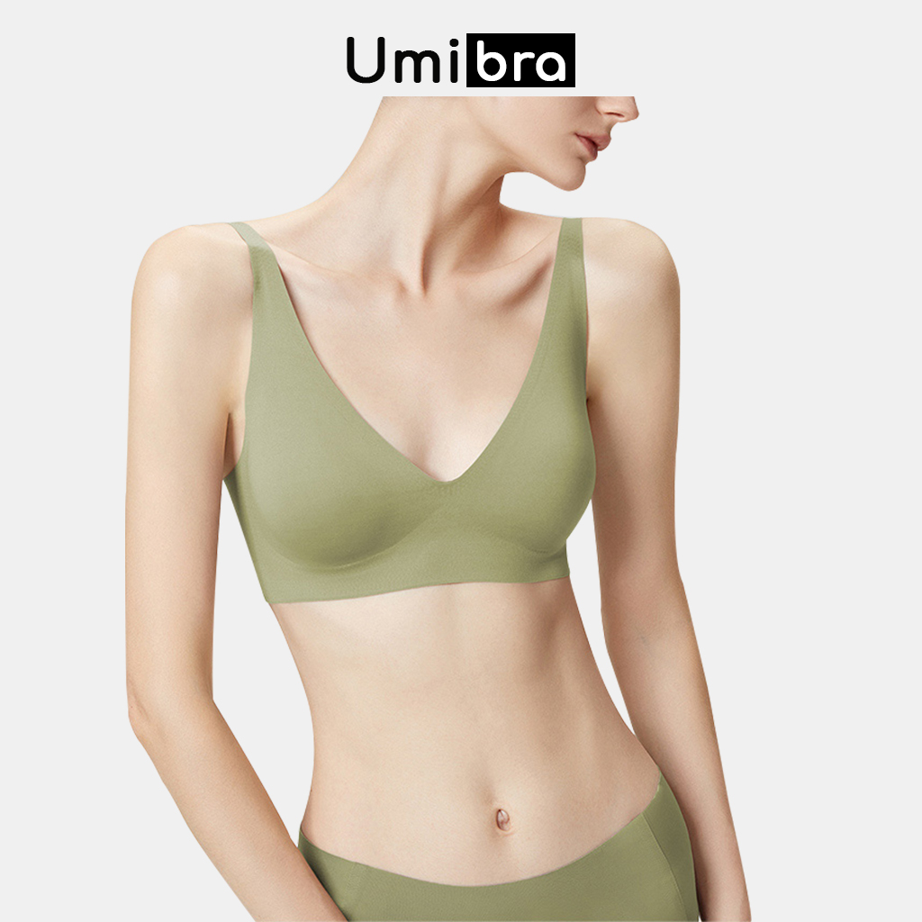 Áo lót Su Umibra tàng hình không đường may chất Su lạnh mát co dãn 4 chiều gom nâng vòng 1 săn chắc - AN40