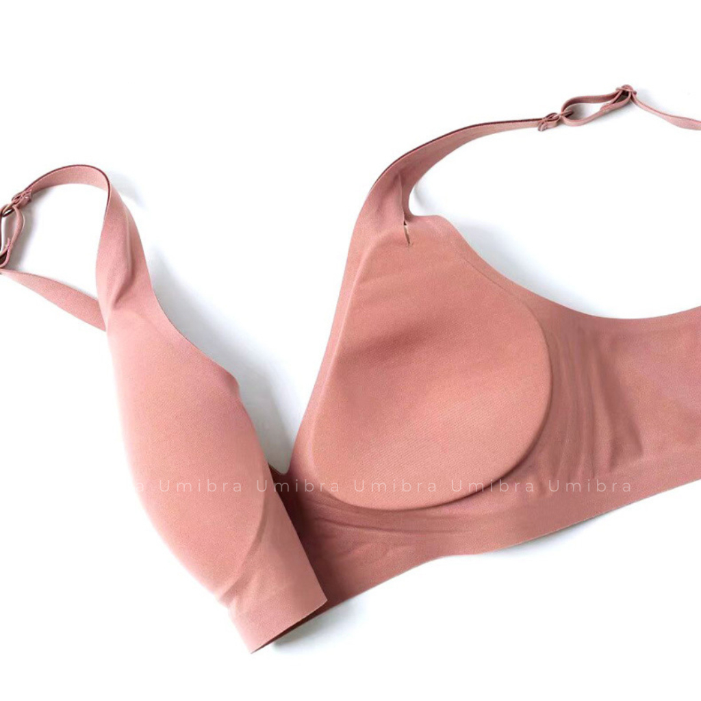 Áo lót Su Umibra tàng hình không đường may chất Su lạnh mát co dãn 4 chiều gom nâng vòng 1 săn chắc - AN40