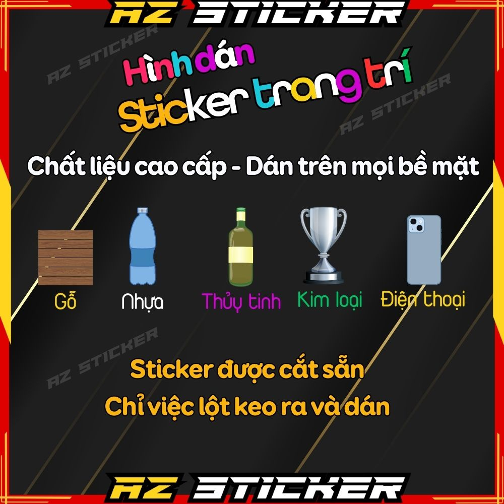 Tem dán xe  sticker hội nhóm xe dán trang trí xe SOUTH VIETNAM SCOOTER TEAM -AZ STICKER