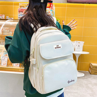 Cặp đi học nữ balo đựng laptop 15.6 inch ulzzang basic trơn nhiều ngăn đi chơi du lịch BL11