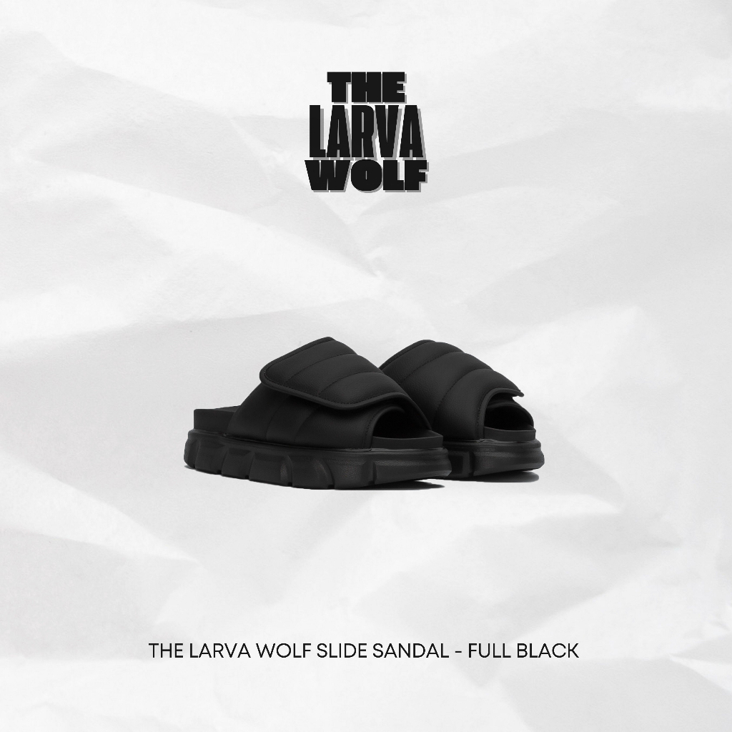 Dép Nam Nữ THE LARVA WOLF SLIDE SANDAL - FULL BLACK