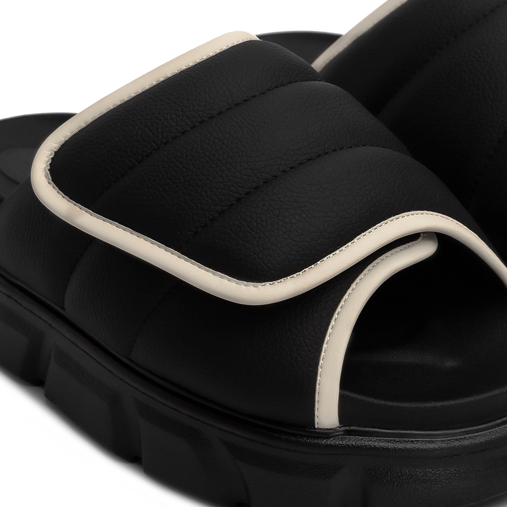 Dép Nam Nữ THE LARVA WOLF SLIDE SANDAL - BLACK & WHITE