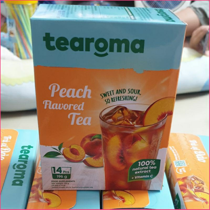 Hộp 14 gói Trà đào hòa tan Tearoma 196gram