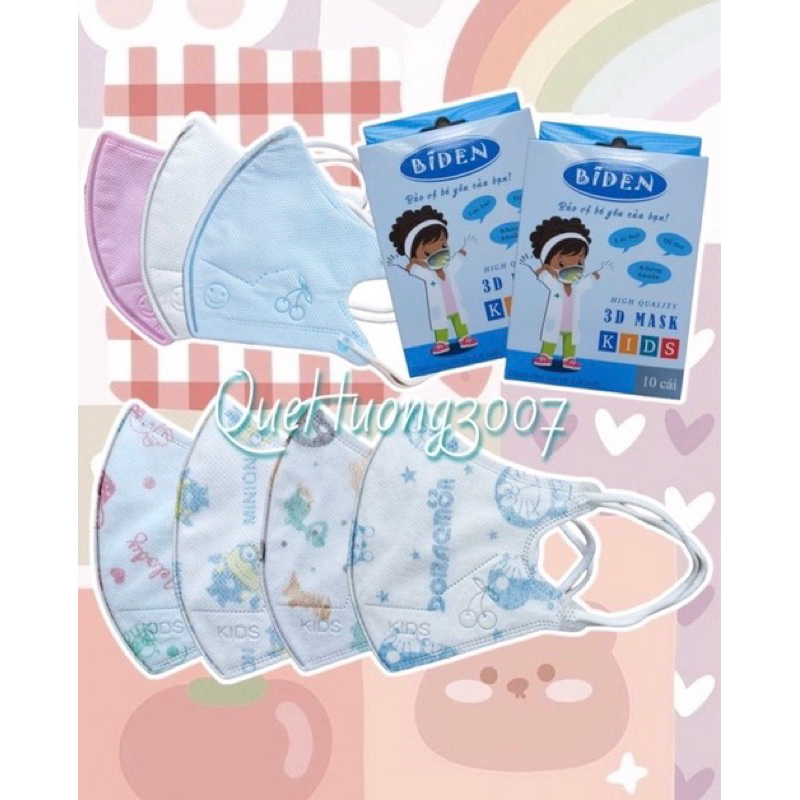 KHẨU TRANG 3D CHO BÉ BIDEN
