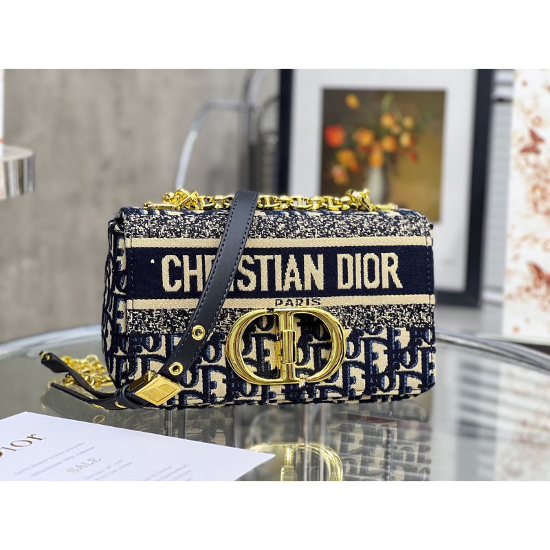 Túi xách nữ đeo chéo Dior hộp thêu logo hãng fullbox