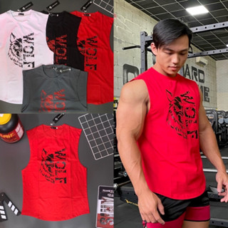 [Mã 6MINI3 giảm 50K đơn 150K] [sale sốc] Áo tanktop gym nam WOLF SÓI, áo thun ba lỗ nam cotton