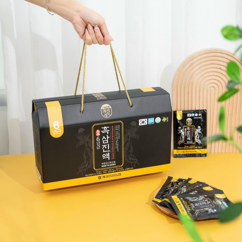 Nước uống hắc sâm Hàn Quốc - hộp 30 gói x 50ml, bổ sung sức khỏe