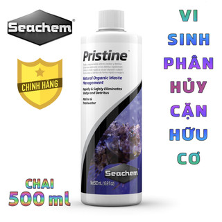 Vi sinh Seachem - Pristine xử lý cặn hữu cơ, cải thiện nước cho hồ cá biển, hồ cá thủy sinh - Chai 500 ml