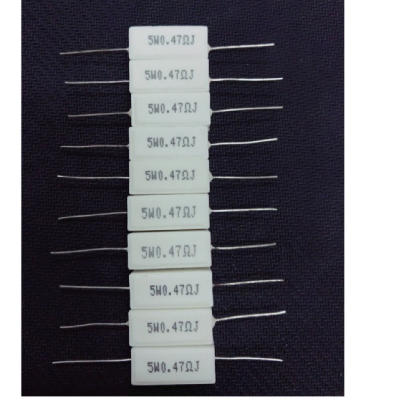 10 điện trở sứ 5w 0.47ohm