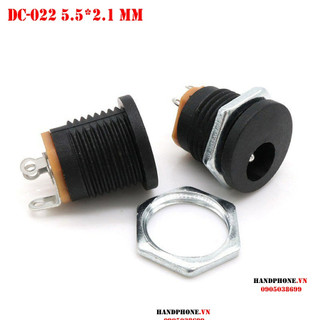 Đầu Jack DC5.5x2.1MM 5.5x2.5mm DC022B có ốc vặn