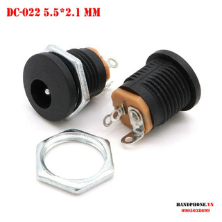 Đầu Jack DC5.5x2.1MM 5.5x2.5mm DC022B có ốc vặn