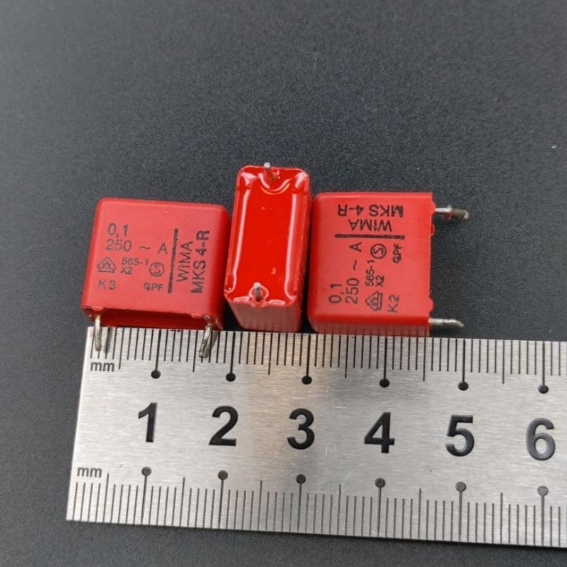 Tụ Wima 0.1uF 100nF 100n 104 250V, 630V MKS4 tháo máy
