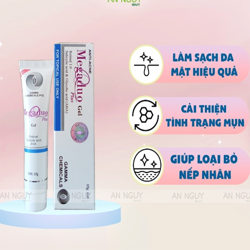 Gel Megaduo Plus giảm mụn thâm nám 15g AHA Retinal 15g dưỡng da mờ sẹo