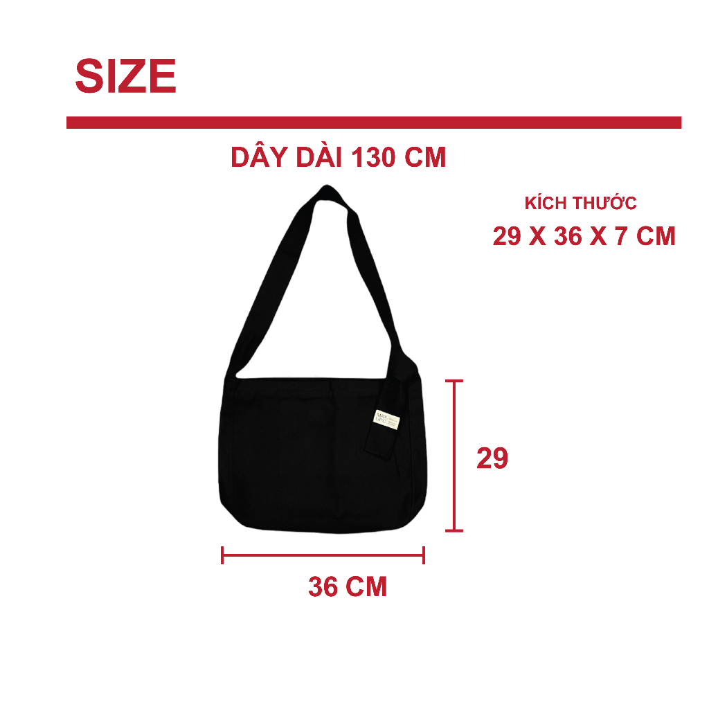 Túi Tote Đeo Chéo Canvas Buộc Dây “knot messenger bag”