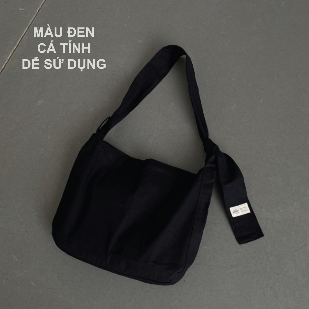 Túi Tote Đeo Chéo Canvas Buộc Dây “knot messenger bag”