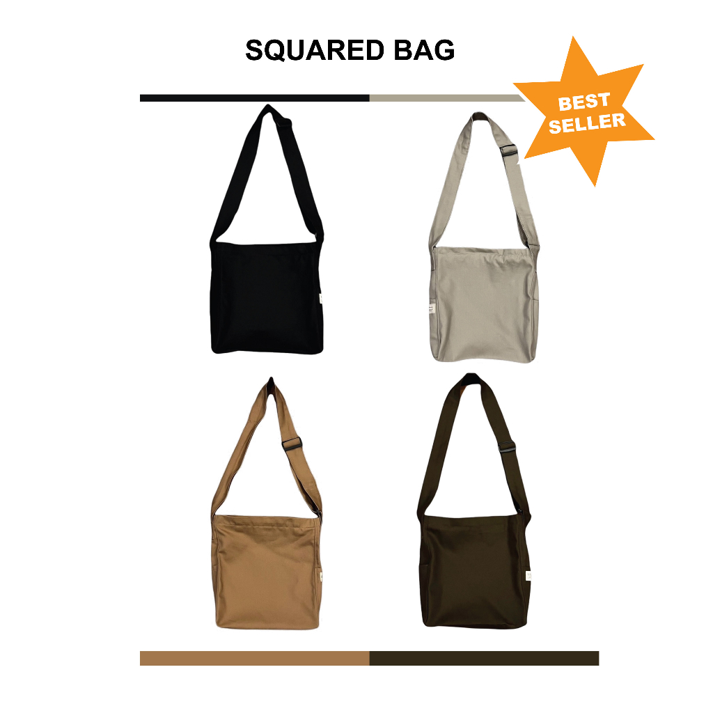 Túi Tote Đeo Chéo Canvas “Squared Bag”