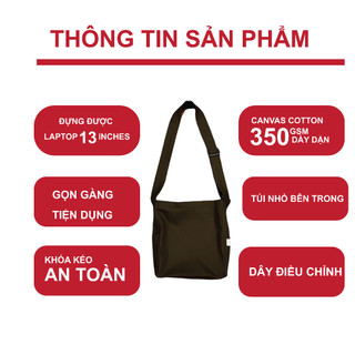 Túi Tote Đeo Chéo Canvas “Squared Bag”