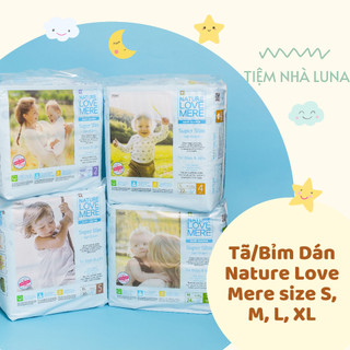 Tã/bỉm dán nature love mere super slim size s, m, l, xl chính hãng nội địa hàn quốc