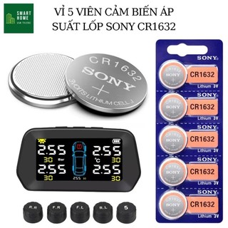 5 Viên pin cảm biến áp suất lốp CR1632 hàng chuẩn SONY dung lượng cao (BH 12 tháng)