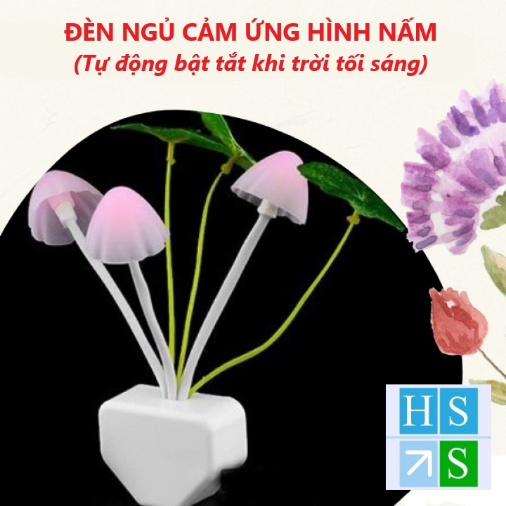 Đèn ngủ hình nấm cảm biến ánh sáng đèn led cảm ứng thiết kế thông minh tiết kiệm điện - HS Shop Thủ Đức
