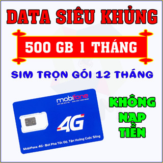 Sim 4G 5G Mobifone 500GB Phù Hợp Phát Wifi (Có eSIM) Sử Dụng 1 Năm, Không Nạp Tiền 6MDT150 12MDT150