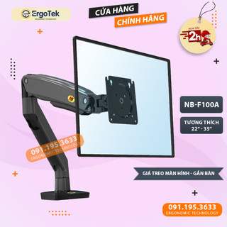 Giá treo màn hình NB F100A 22 - 35 inch / NB H100 17 - 30 Inch  - Tay treo Arm màn hình Gắn bàn  [ Cao Hơn NB F80 ]