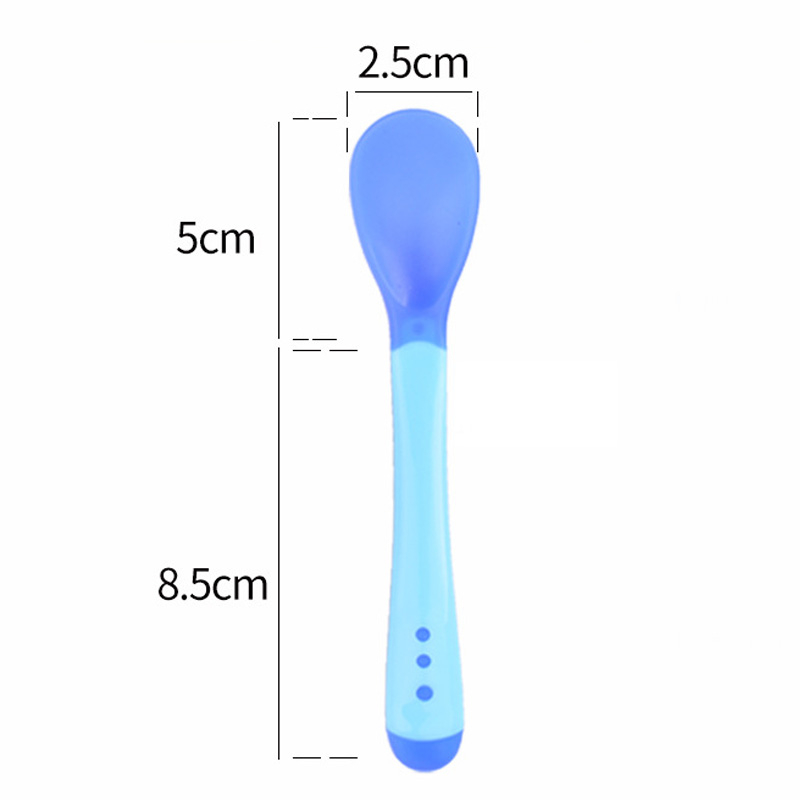 Thìa báo nóng cho bé ăn dặm an toàn bằng silicon