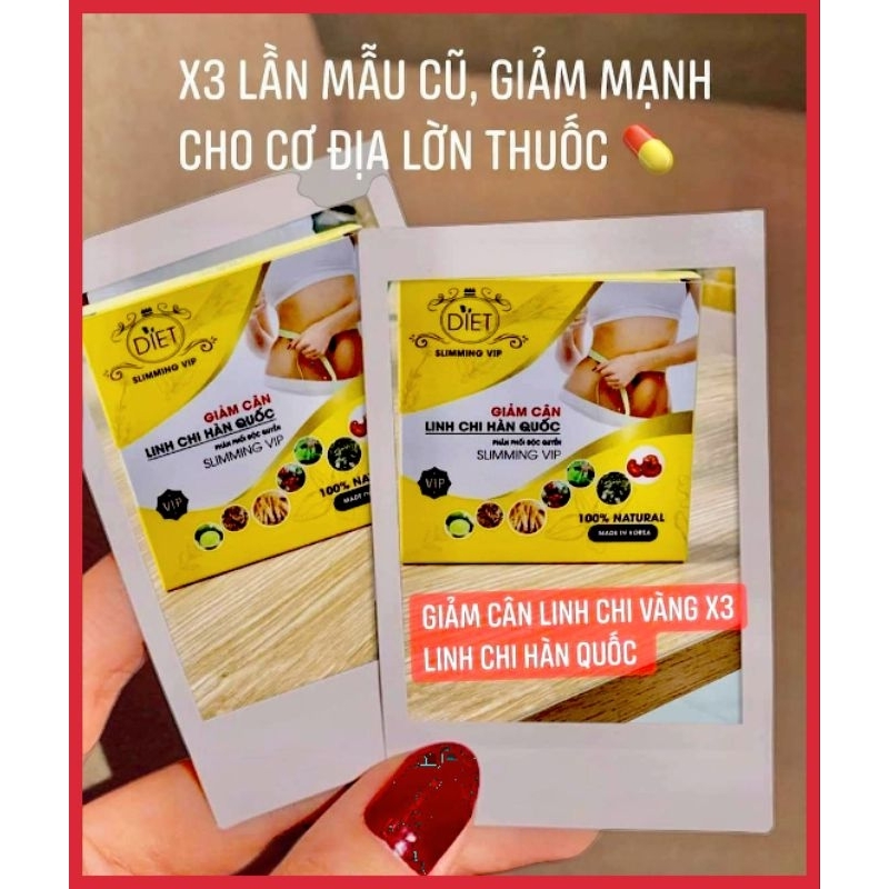 Giảm Cân Linh Chi Hàn Quốc Vip dành cho cơ địa mỡ cứng (Hộp 30viên -Giá Sỉ)