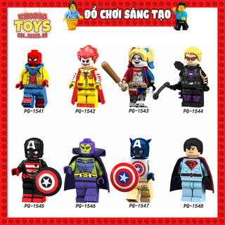 Xếp hình minifigure nhân vật siêu anh hùng marvel và dc comics - đồ chơi lắp ghép sáng tạo - pogo pg8126