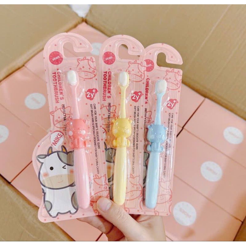 Bàn chải đánh răng cho bé tập đánh răng sợi lông tơ Cotton siêu mềm