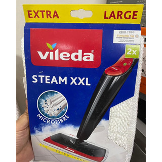 Chính hãng -set 2 giẻ lau thay thế cho cây lau nhà hơi nước vileda steam xxl chữ nhật và tam giác từ đức