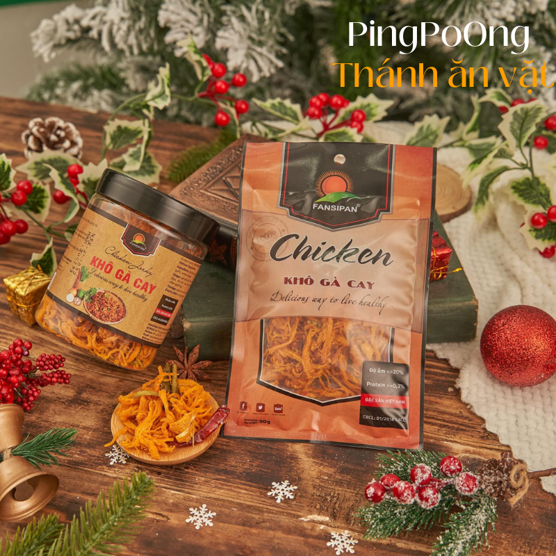 Khô Gà Cay Lá Chanh Fansipan Hũ 250g Cỡ Lớn Siêu Thơm Ngon, Tiện Lợi, Đảm Bảo An Toàn Vệ Sinh