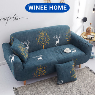 Vỏ bọc sofa chữ L vải bọc sofa văng 1/2/3/4 chỗ vải thun mỏng mịn kèm hướng dẫn bọc