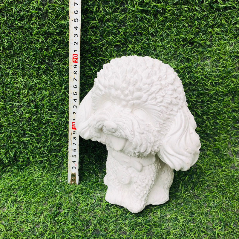 Tượng tô màu CHÚ CHÓ XÙ thạch cao size lớn 18-24cm