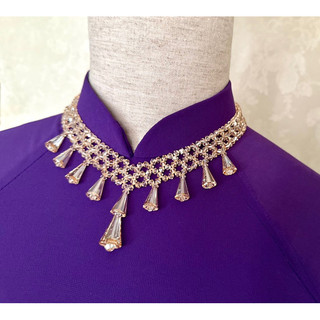 Vòng cổ pha lê Swarovski dạ hội dịu dàng