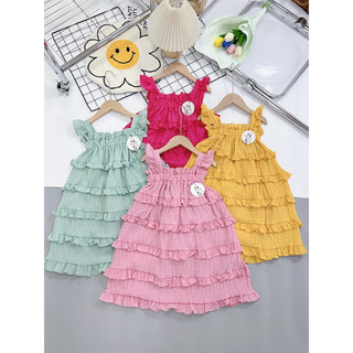 Váy maxi, váy tầng đi biển cho bé gái từ 16-35kg