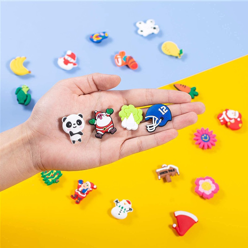 Combo 50 Jibbitz cross, sticker gắn dép cross mẫu trùng ít