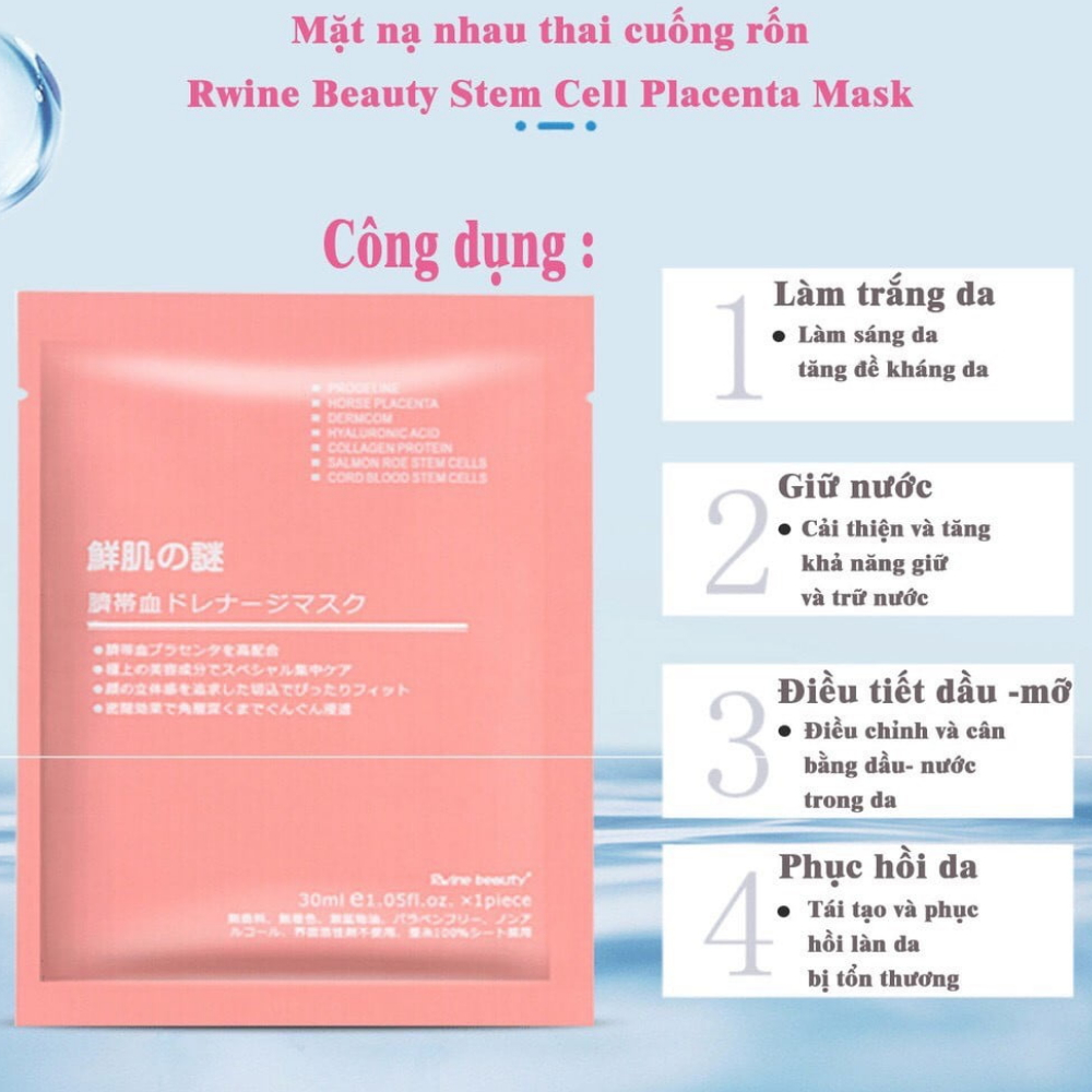 Mặt nạ nhau thai cừu dưỡng trắng, nâng cơ và trẻ hoá da