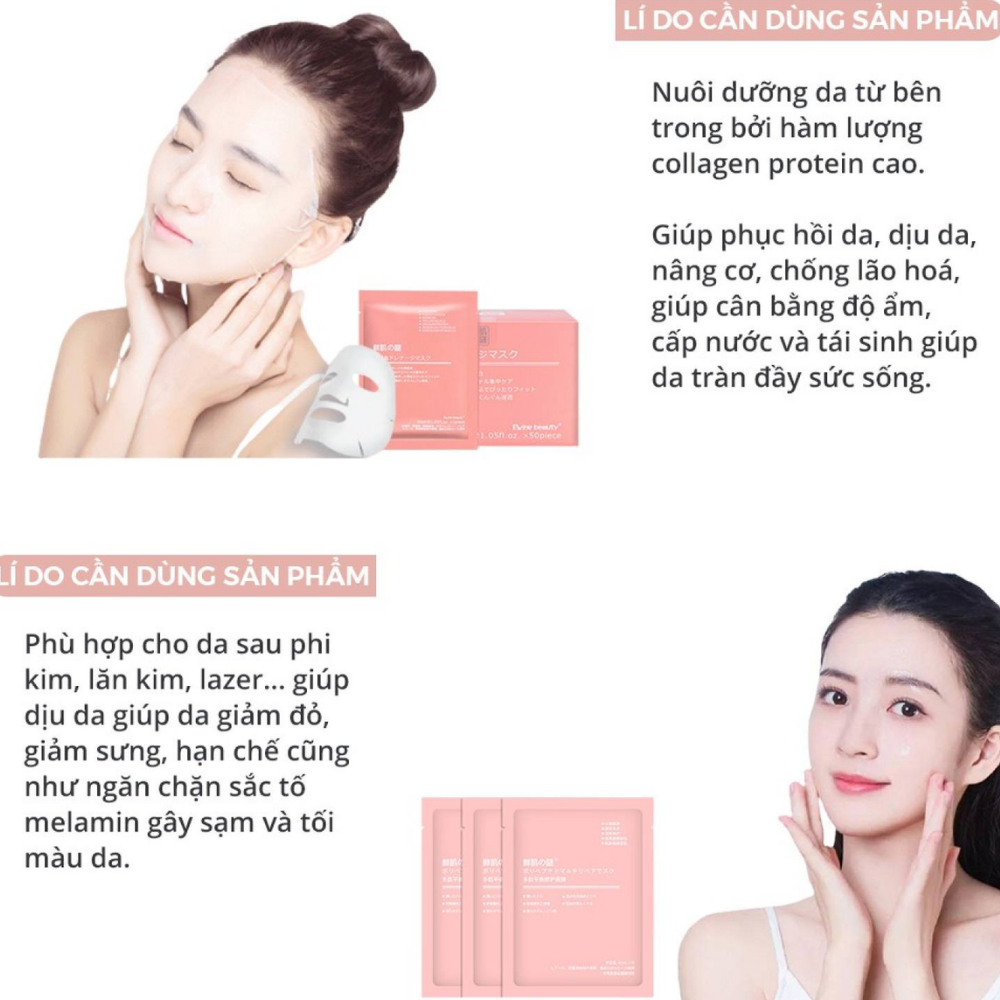 Mặt nạ nhau thai cừu dưỡng trắng, nâng cơ và trẻ hoá da