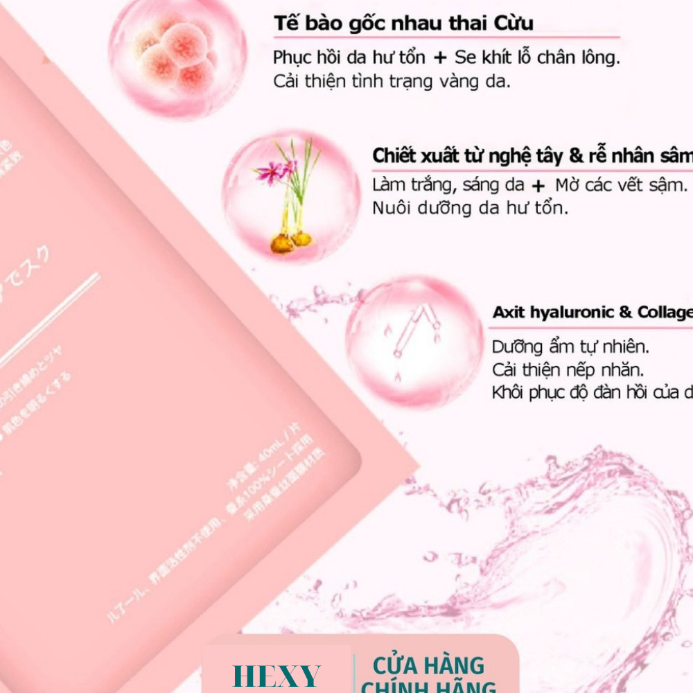 Mặt nạ nhau thai cừu dưỡng trắng, nâng cơ và trẻ hoá da