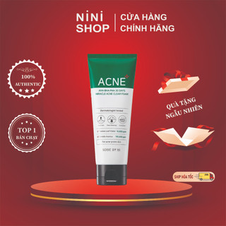 Sữa rửa mặt SomeByMi AHA BHA PHA 30 Days Miracle ACNE Clear Foam 100ml - ninishop