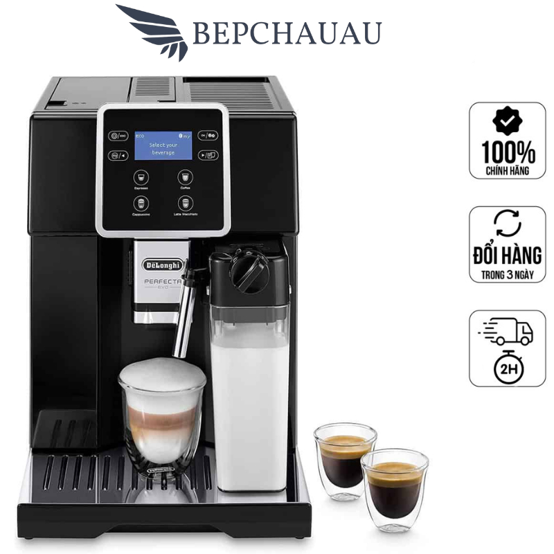Máy Pha Cà Phê Tự Động DELONGHI PERFECTA EVO ESAM 420.40.B, Máy Pha Cafe, Espresso, Cappuccino, Made IN EU, BH 12 Tháng