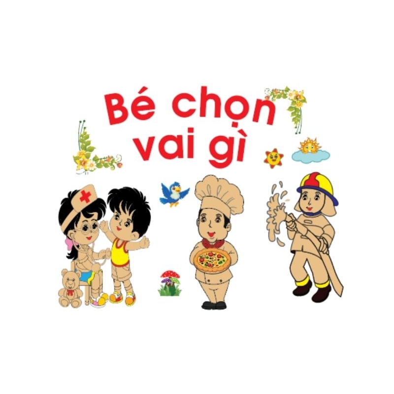 Bộ tranh góc bằng bìa cứng staem nhân vật cao 35-45cm