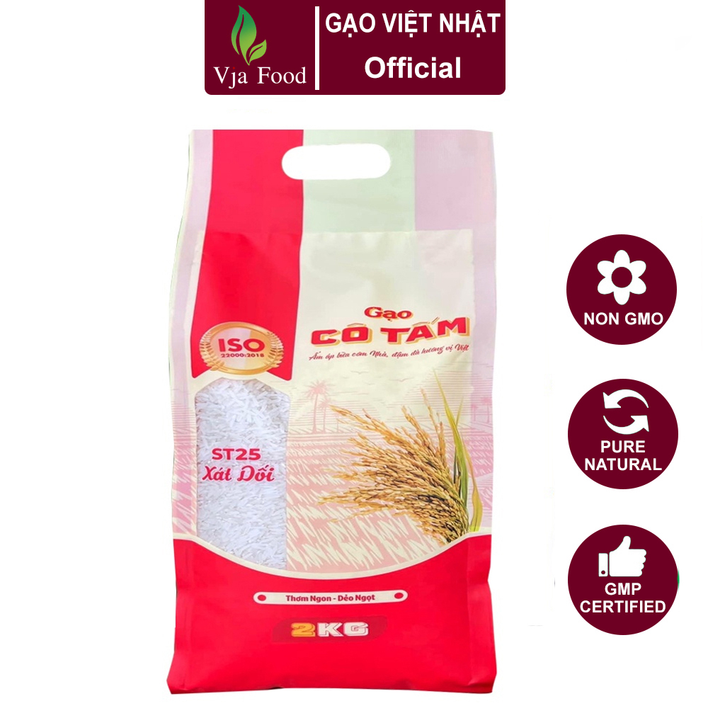 Gạo ST25 Xát dối từ cánh đồng ruộng rươi, hữu cơ - Túi 2kg