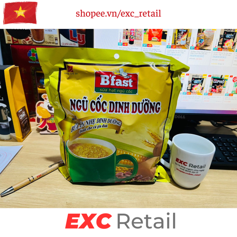 Ngũ Cốc Dinh Dưỡng Vinacaphe B'fast bịch (20 gói x 25gr) 500gr